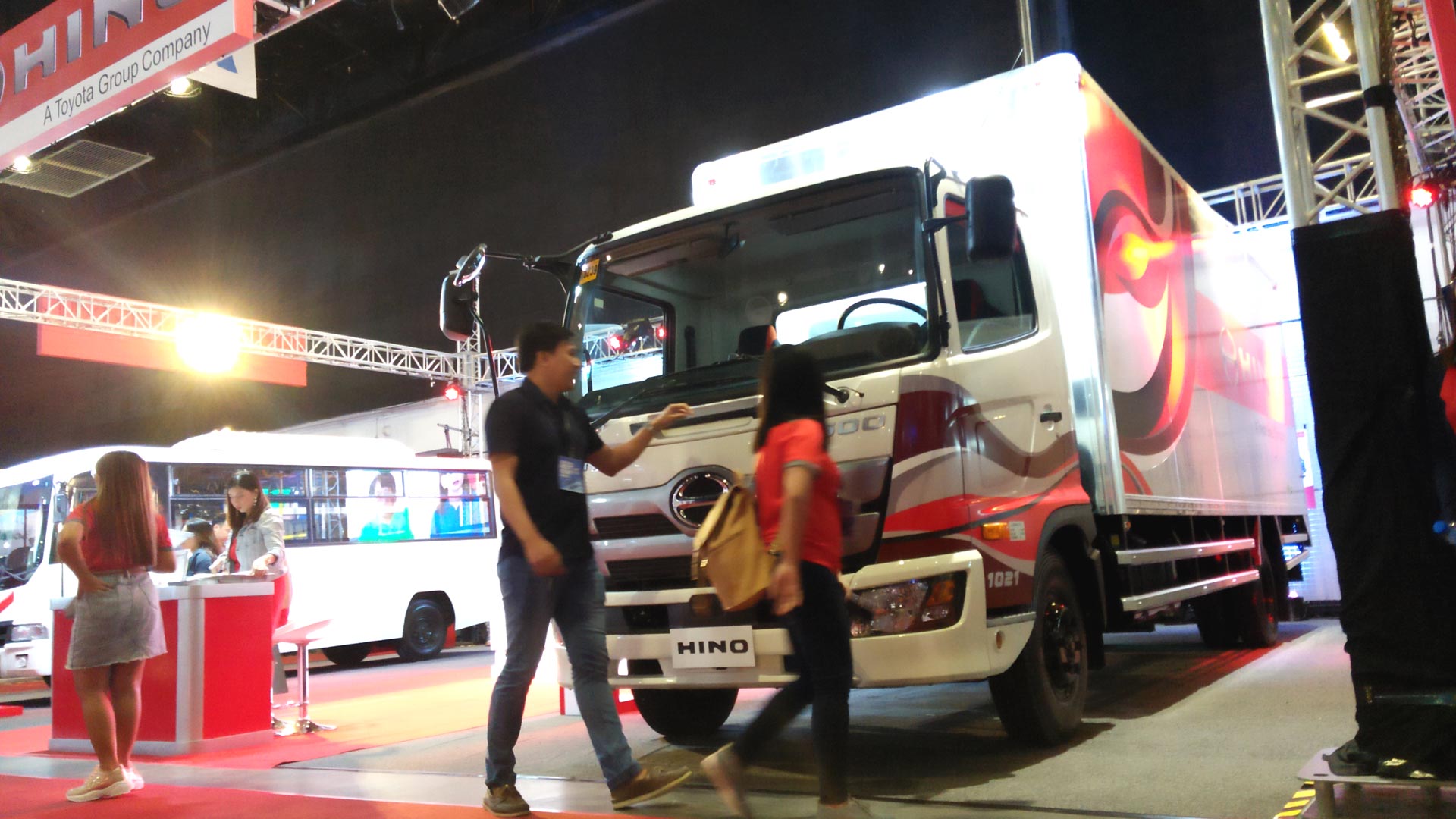 Hino shows updated medium duty truck and new PUV model at Transport and Logistics tradeshow