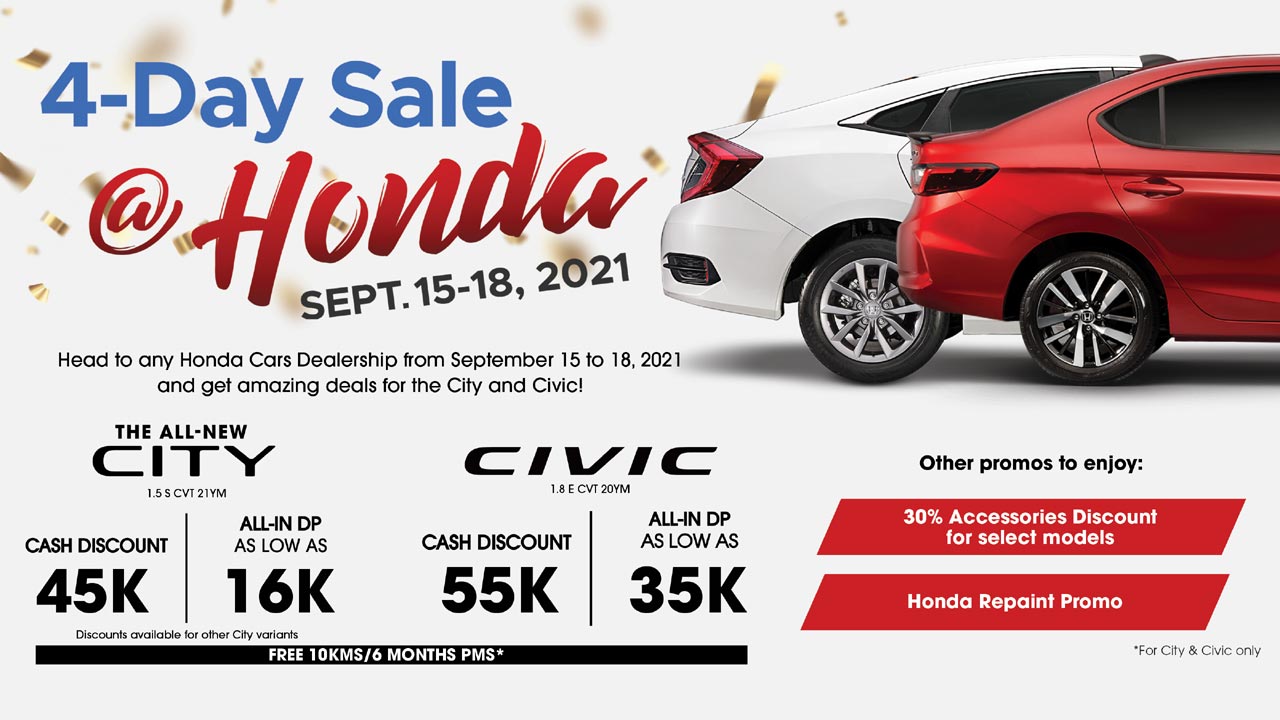 Honda details discounts and deals of four-day sale this week