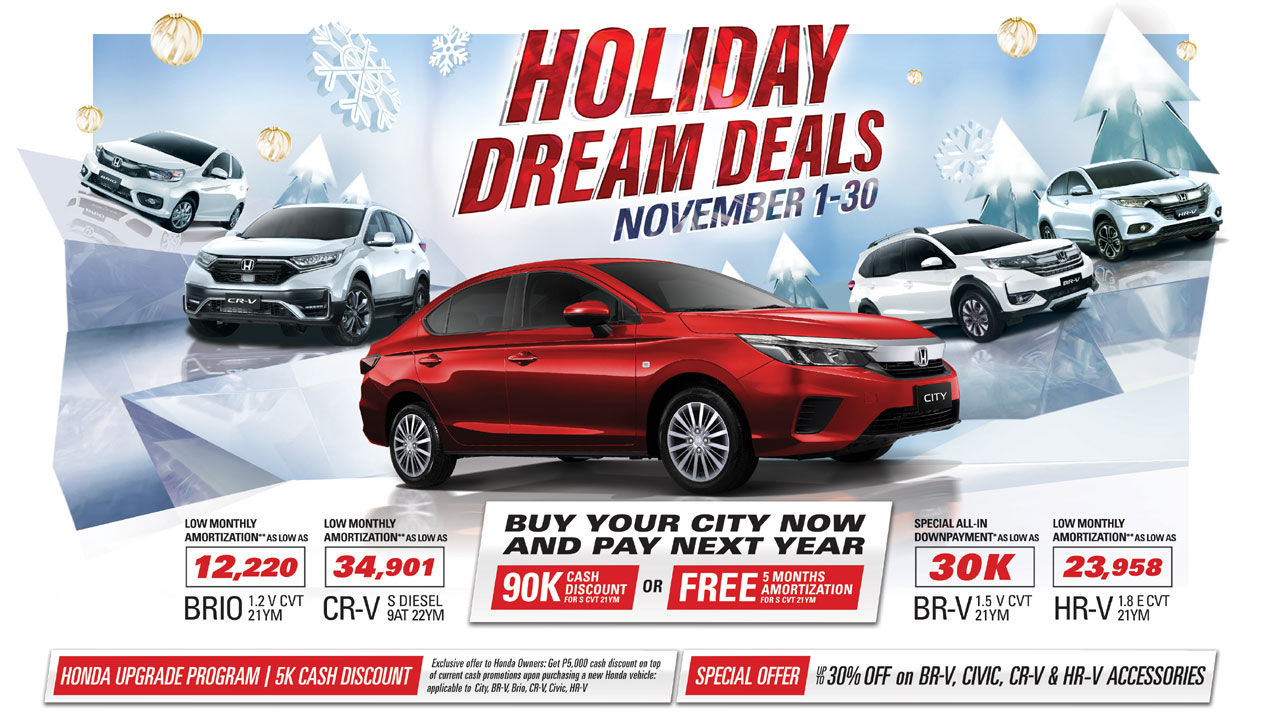 Honda Cars heralds the holidays with their Holiday Dream Deals promo