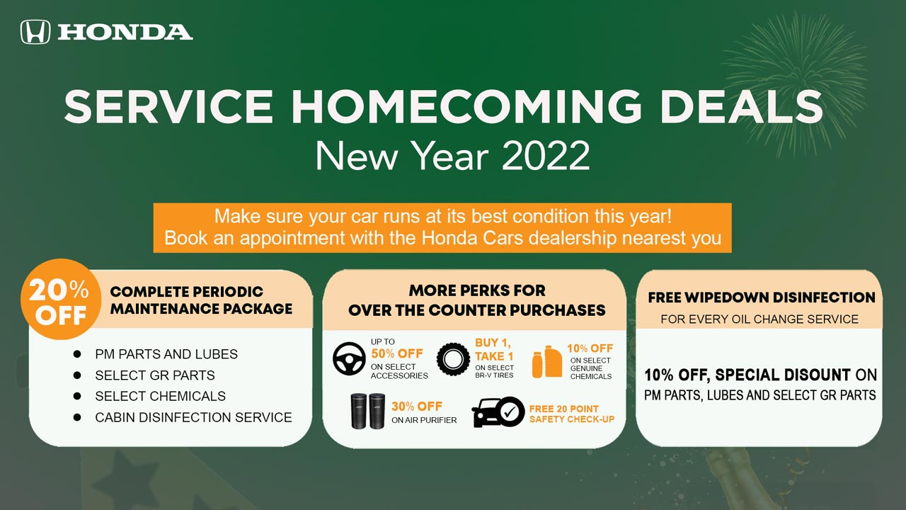Discounts offered for again visiting Honda dealerships for preventive maintenance services